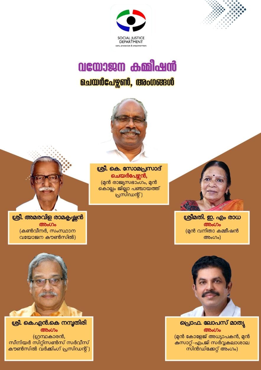 പുതിയ യുഗത്തിൻ്റെ തുടക്കം കുറിച്ചുകൊണ്ട് സംസ്ഥാന വയോജന കമ്മീഷൻരൂപീകരിച്ചു.